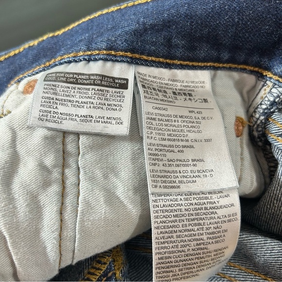 Levi's 501 Button Fly Jeans Denim Men's Blue W 36 L 34 - Picture 4 of 5